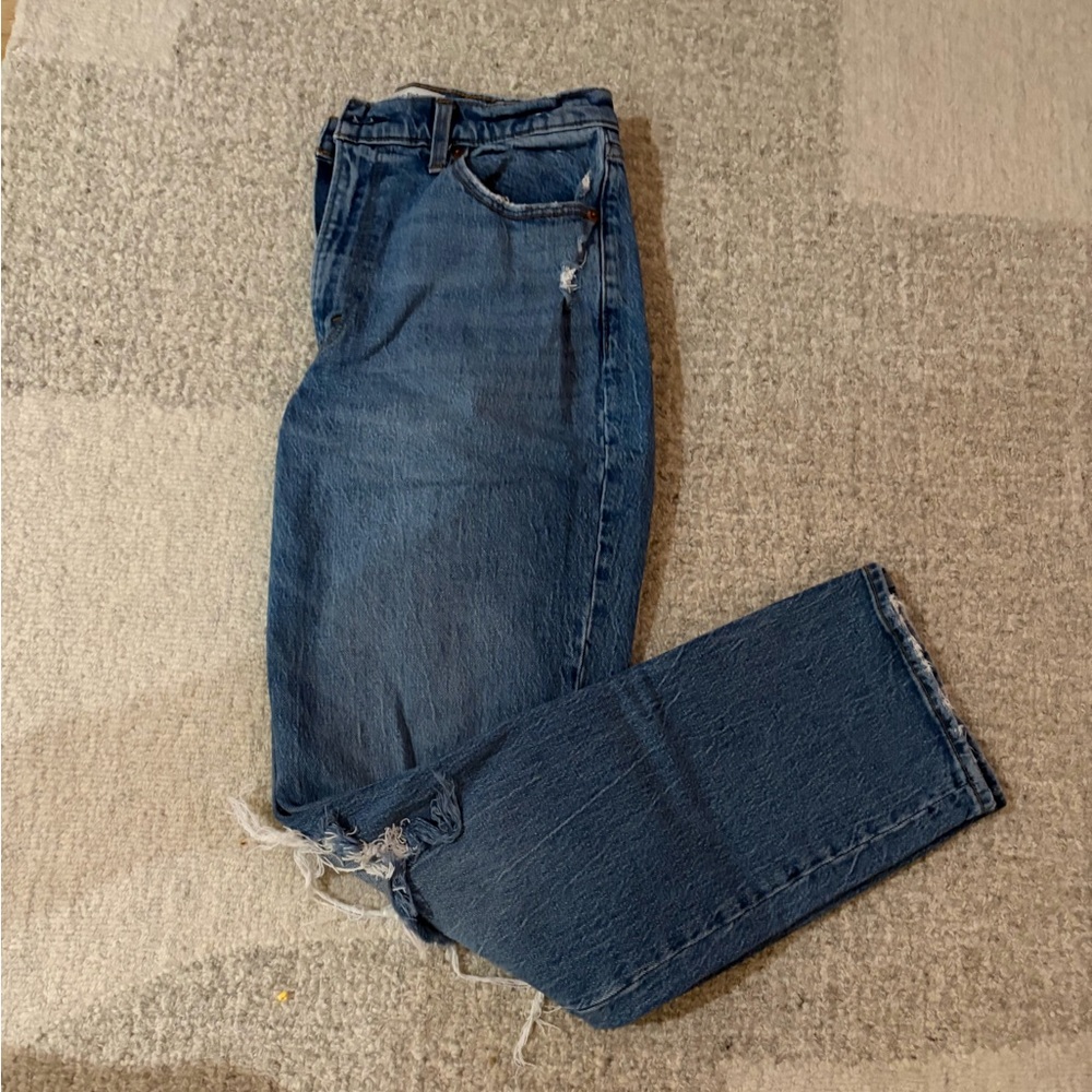 Abercrombie & Fitch 90’s High Rise Blue Jeans- Curve Love